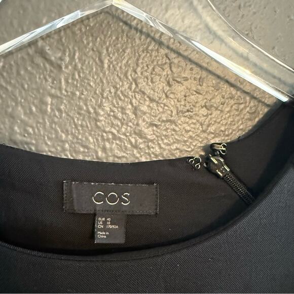 COS Black Layered Shift Dress Size 10 - Picture 4 of 6